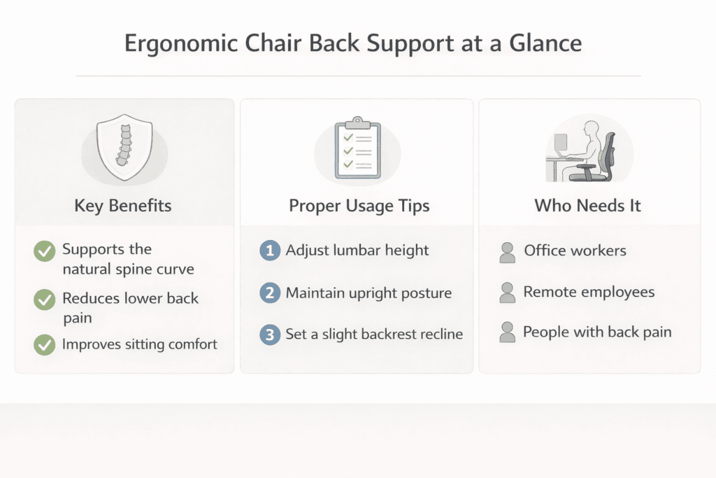 Diagram explaining Who Needs Ergonomic Chair Back Support the Most?