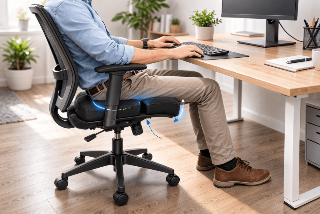 proper armrest height to prevent shoulder pain
