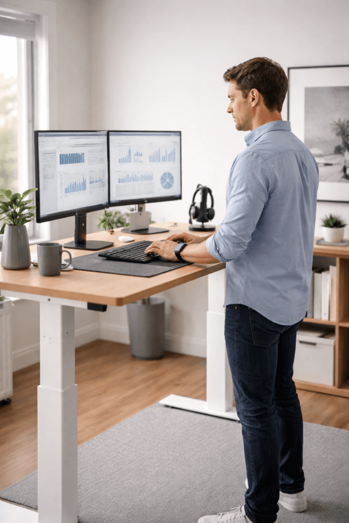 standing desk height for typing posture