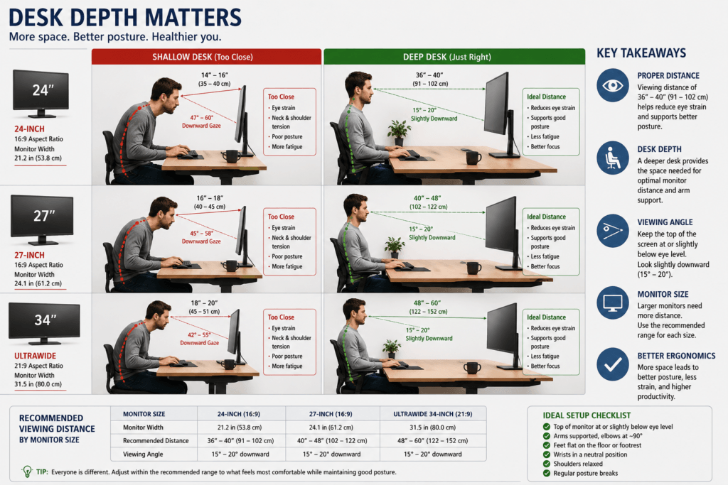 Desk Depth and Monitor Distance