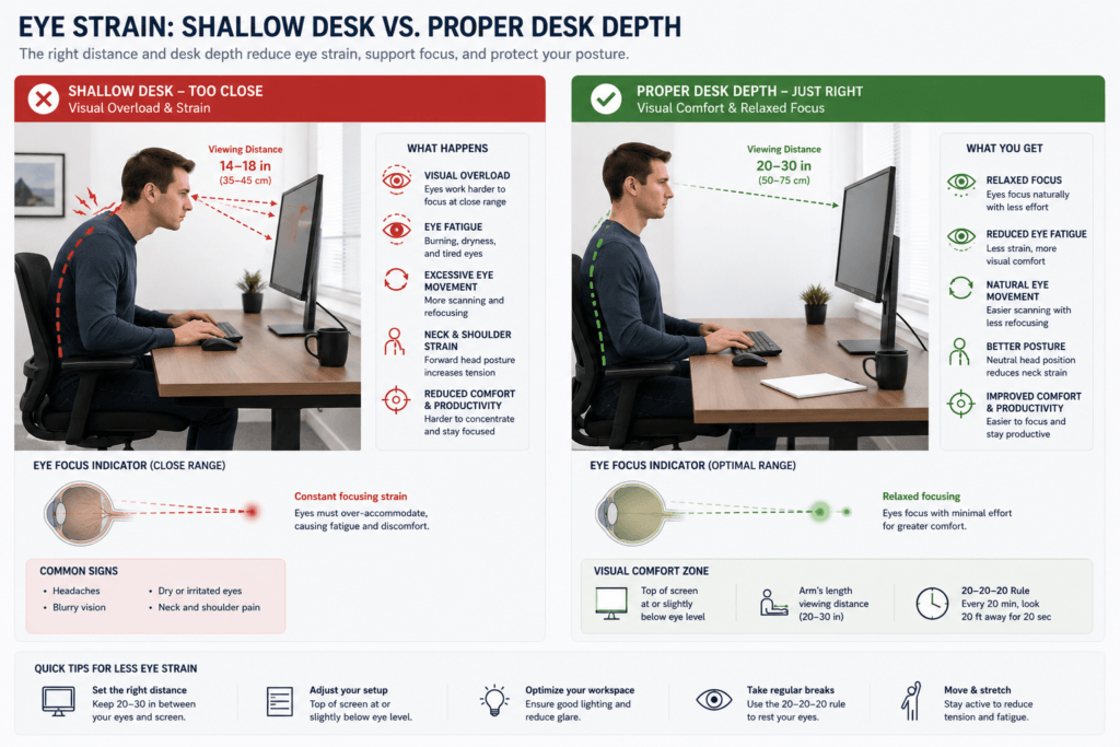 Desk Depth and Eye Strain