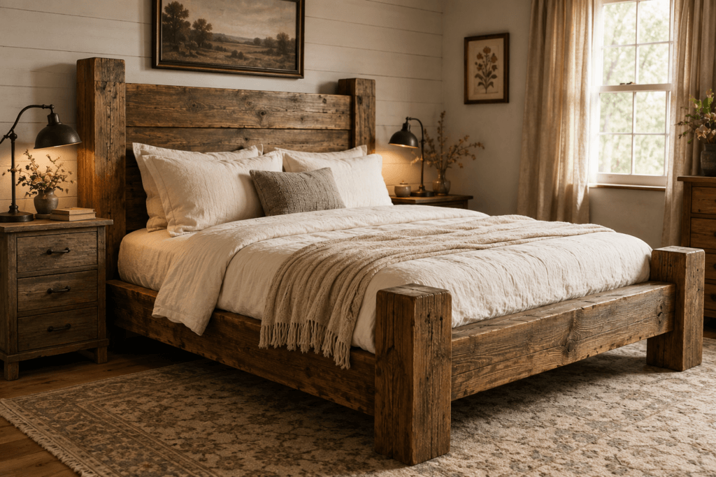 Rustic Farmhouse Bed Frame