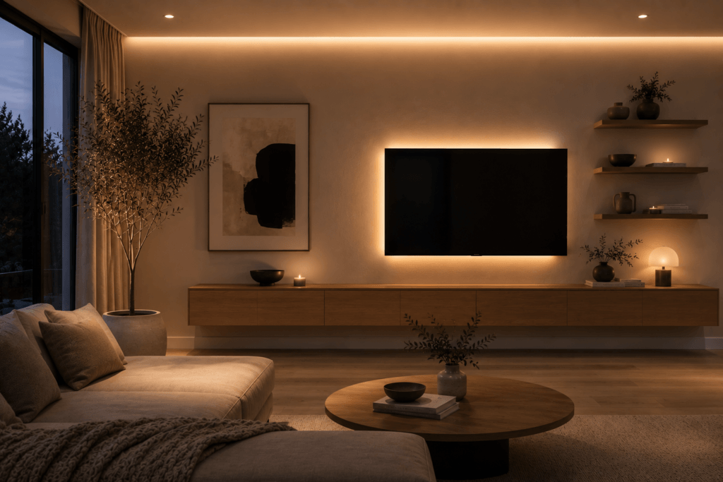 Frame the TV With Accent Lighting