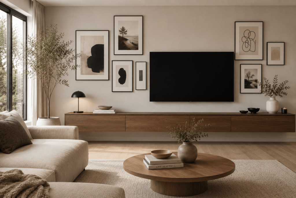 Create a Gallery Wall Around the TV