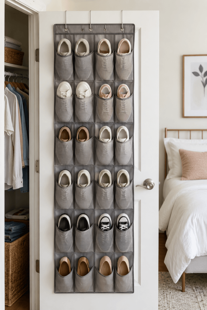 Door-Mounted Shoe Organizer