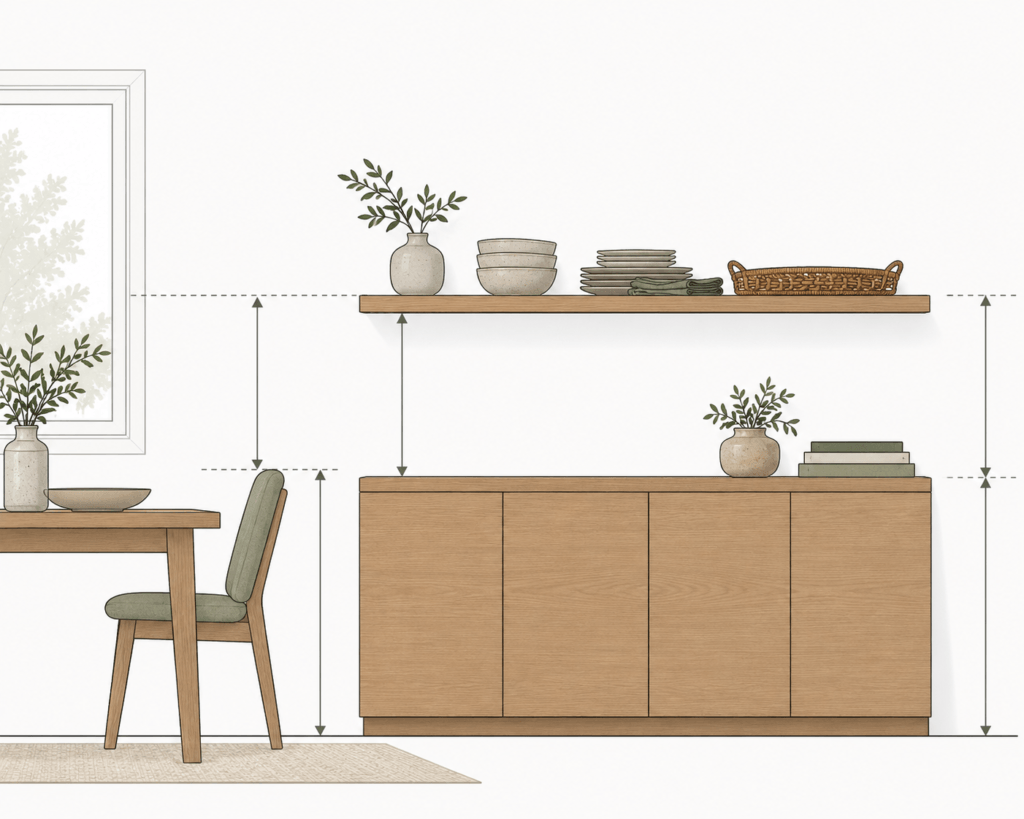 What to Check Before You Hang Floating Shelves in a Dining Room