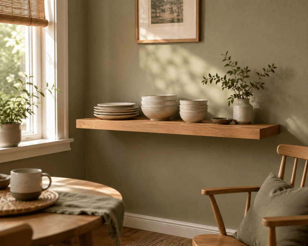 A low shelf for everyday china