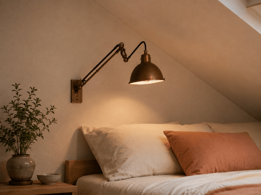 Use Wall-Mounted Reading Lights, Angled Down