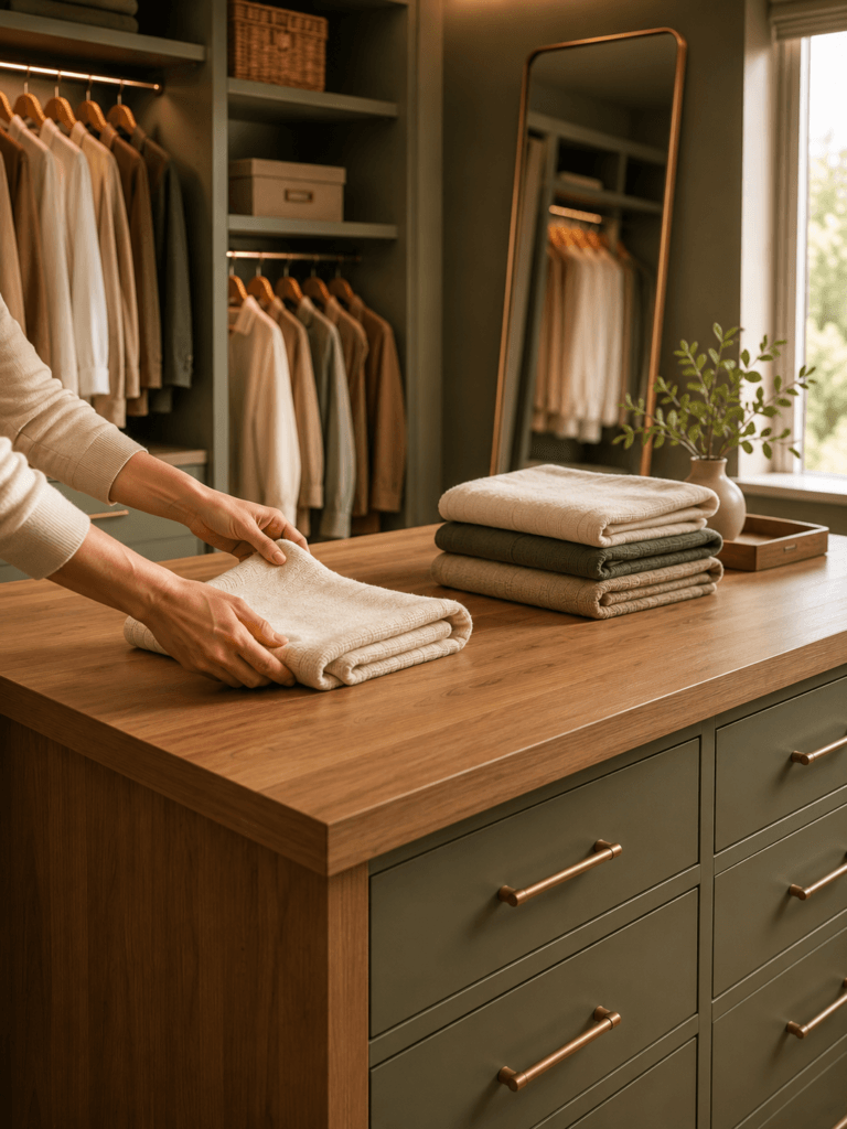  A centre island at counter height, not at coffee-table height