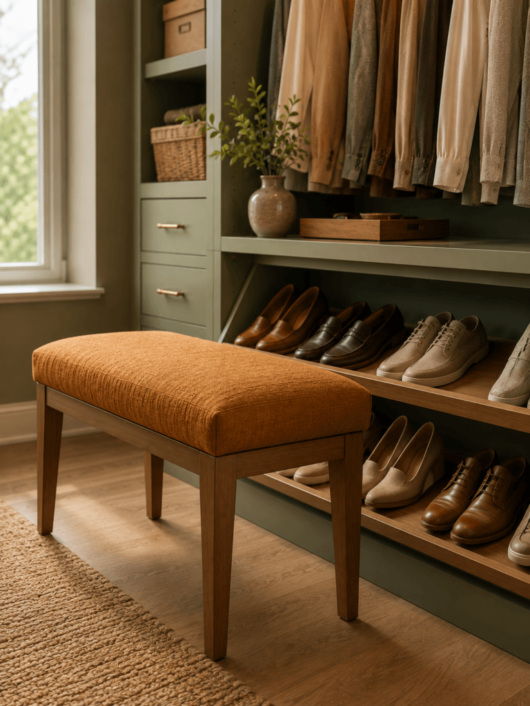 A Bench at Sit-to-Stand Height for Shoes