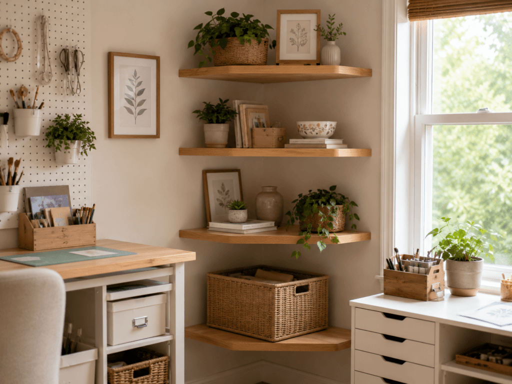 Corner Shelving for Underused Space