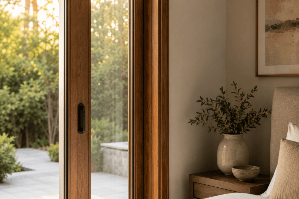 Warm-Toned Interior Frame Finish